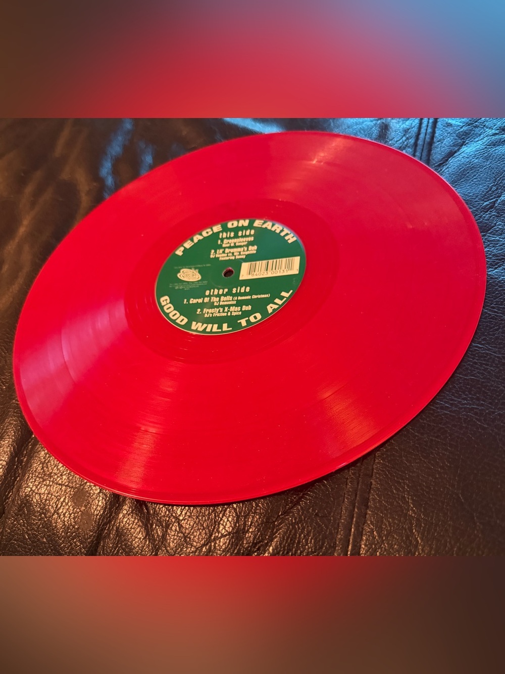 Peace On Earth Good Will To All Rare!! Red Vinyl Record Christmas Dance Remixes